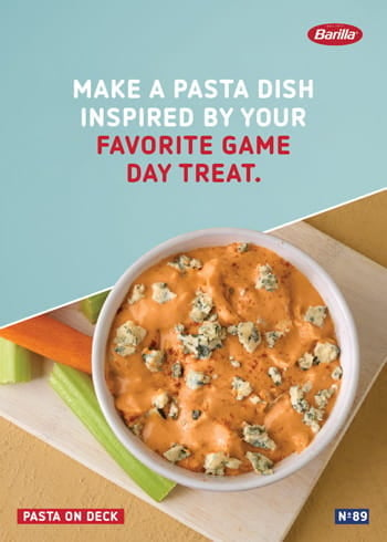 Barilla_Chickpea and Red Lentil Pasta - Make a pasta dish inspired by your favorite game day treat.